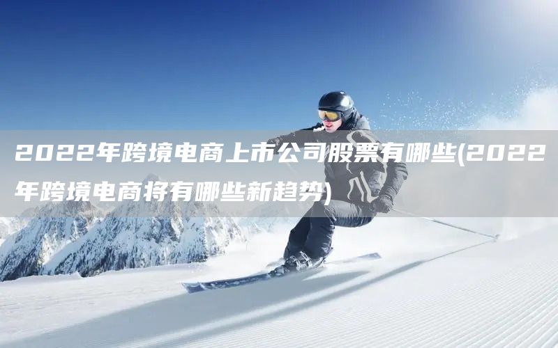 2022年跨境電商上市公司股票有哪些(2022年跨境電商將有哪些新趨勢(shì))(圖1)