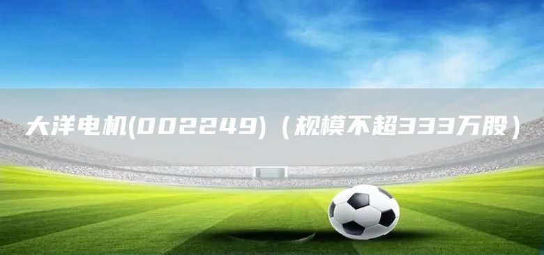 大洋電機(jī)(002249)（規(guī)模不超333萬(wàn)股）(圖1)
