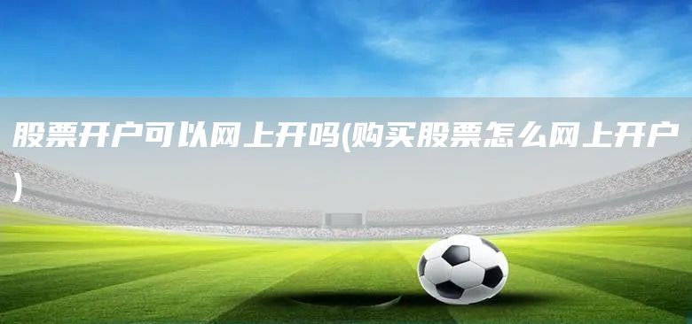 股票開戶可以網(wǎng)上開嗎(購買股票怎么網(wǎng)上開戶)(圖1)